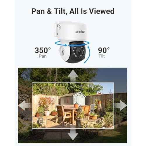 ANNKE 1080P 2MP AHD CCTV Home Surveillance Dome PT Wired Camera with 350¡Æ pan and 90¡Æ tilt, 100ft IR Night Vision, IP65 Weatherproof Security Add?On Cam for Outdoor Use, Wide Compatibility - APT200