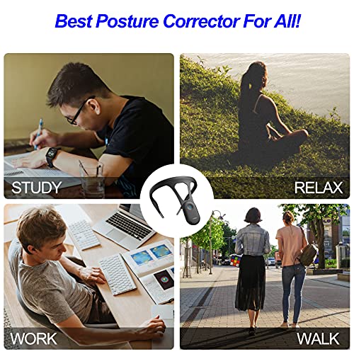 P1 Smart Posture Trainer & Corrector, Control with App, Check Posture in Real Time, Strapless, Boost Health & Temperament (Red)