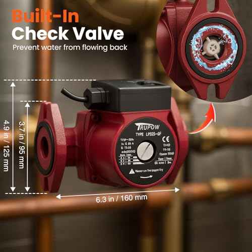 1" Flange Connection 115V Hot Water 3-Speed Circulation Pump Circulator Pump Recirculating Pump for Home Water Heater System