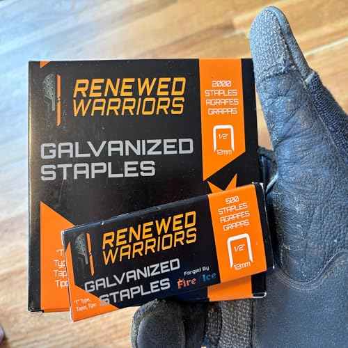 T50 Galvanized Staples - Heavy Duty 3/8" Crown, 3/8" Inch Leg Length - Fits All T50 Staple Guns - Forged in Fire & Ice, Rust Resistant - 2000 Count Pack