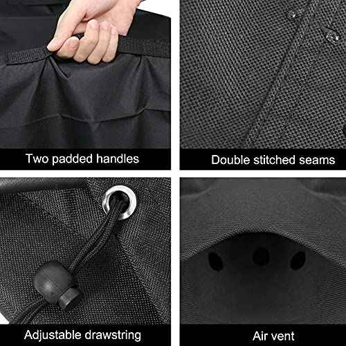 Femuar Deck Box Cover 100% Waterproof Heavy Duty Patio Ottoman Cover, Outdoor Anti-UV Patio Storage Box Covers (63" L x 25" W x 28" H) Black
