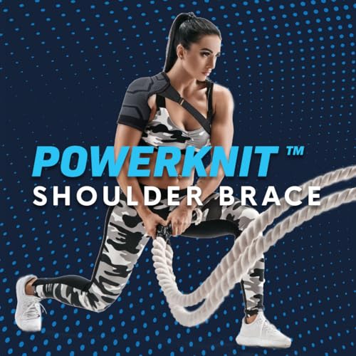 Copper Compression Shoulder Brace | Shoulder Pain Relief with PowerKnit Compression Technology | Shoulder Orthopedic Brace for Men & Women | Torn Rotator Cuff, Dislocation, & Other Shoulder Injuries