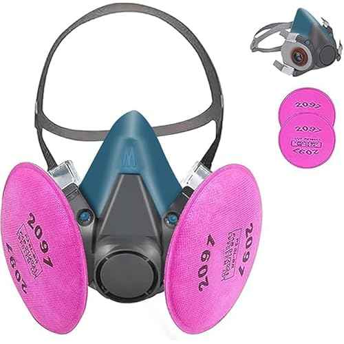 Respirator Mask with Filters, Paint Mask Reusable Welding Face Respirator Mask