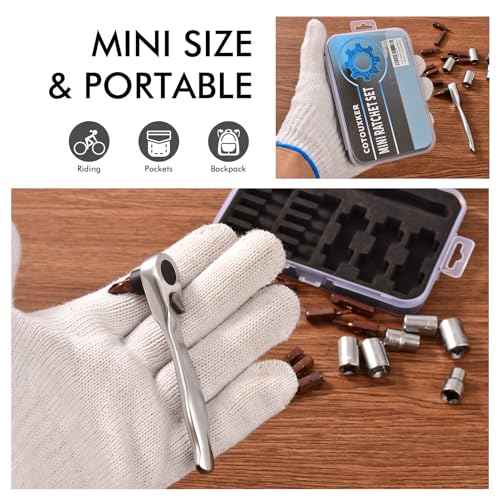 COTOUXKER Mini Ratchet Set, Right Angle Screwdriver set with 1/4 Mini ratcheting screwdriver and Bits Sockets for Tight Spaces