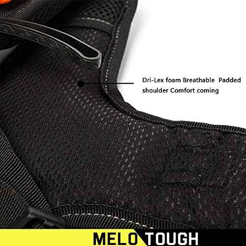 MELOTOUGH Suspenders Tool Belt Suspenders with Large Moveable Phone Holder, Pencil Holder, Adjustable Size Padded Suspenders¡¦