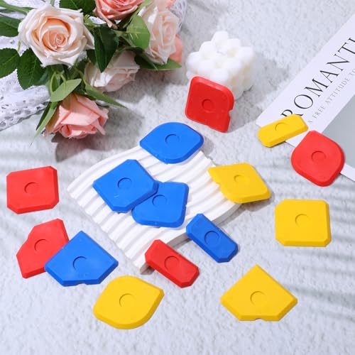 Caulking Kit 15 PCS Silicone Sealant Finishing Tools Multi-Edge Sealant Applicator Smoother Portable Sealants Grout Scraper Sealants Grout Finishing Sealing Caulking Tool for Bathroom Floor Window