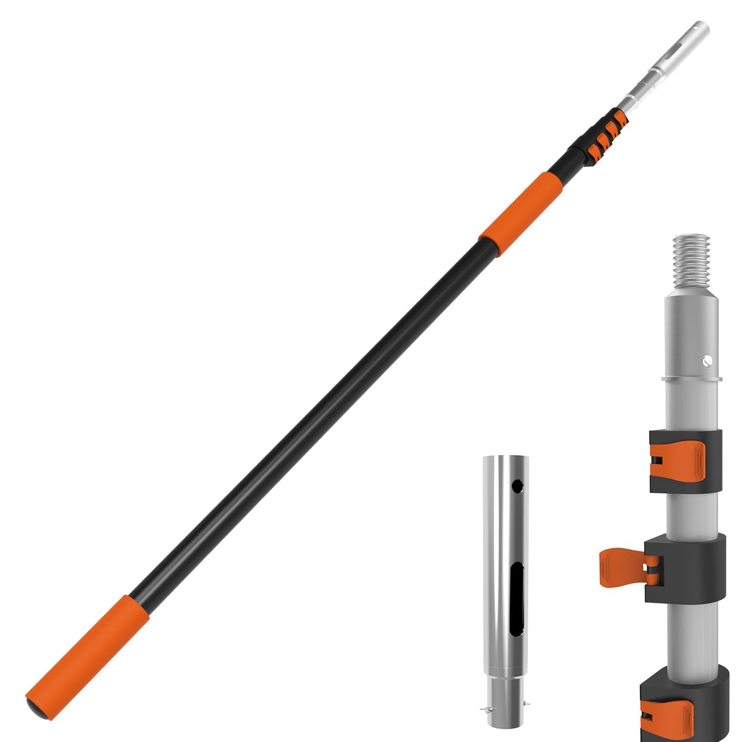 SISIUPASSIE 20FT Telescopic Pool Pole, Heavy Duty Swimming Pool Pole Adjustable Length, Aluminium Aolly, Universal Pole for Skimmer Nets, Vacuum Heads and Brushes