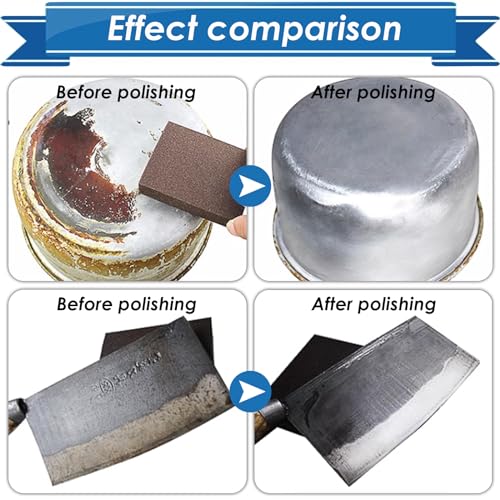 6Pcs Sanding Sponge 120 Grit Sanding Block Washable and Reusable for Wood, Metal, Wall Polish