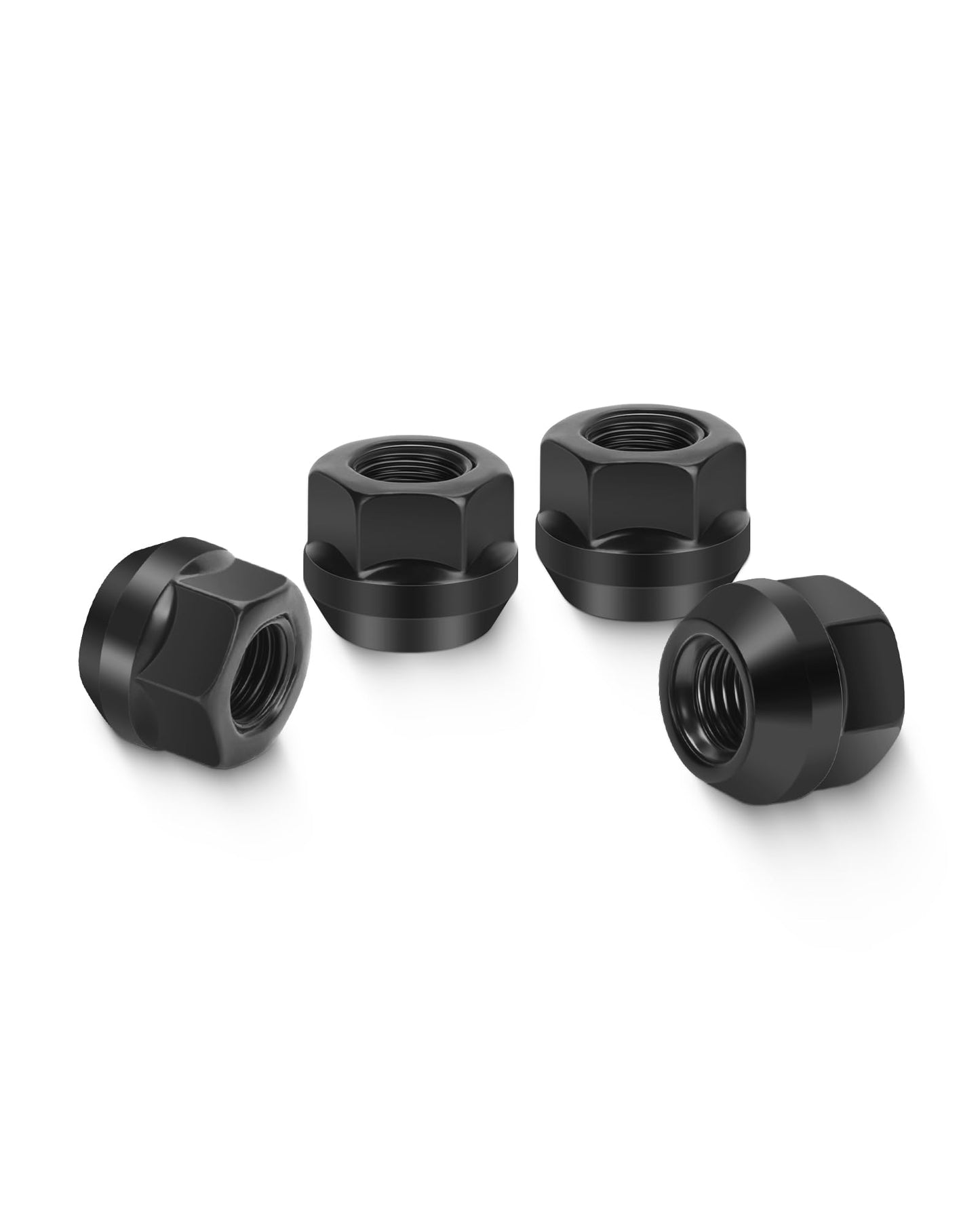 M10x1.25 Open End Lug Nuts Fit for Honda Rancher Foreman, 16pcs 10x1.25 One-Piece Design Lugnuts for Can-Am Commander Maverick, Black ATV Lug Nuts for Kawasaki Mule Brute Force Polaris Sportsman