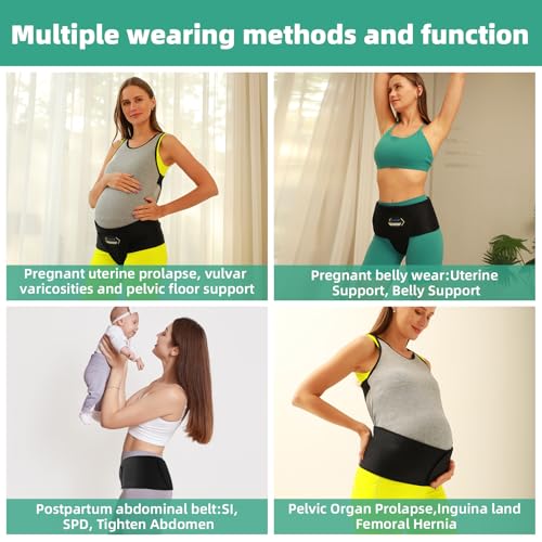 Pelvic Support Belt Pregnancy Belly Band with Groin Straps Uterine Prolapse, Vulvar Varicosities, Postpartum, and Symphysis Pubis Dysfunction Pelvic Floor Support, Prolapse, Hernia (X-Large)