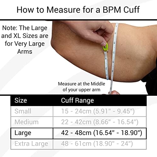 Blood Pressure Cuff Replacement - Compatible with Omron Series 5 & Most BP Monitors - Universal Cuff for Adults, Seniors & Elderly (Large)