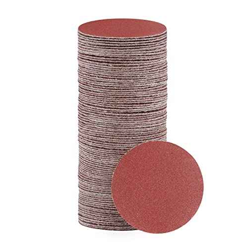 100PCS 2 Inch Sanding Disc Sander Attachment Disc 240-Grit Hook and Loop Sandpaper Alumina Orbital Sander Pads for Polishing, Grinding, Woodworking