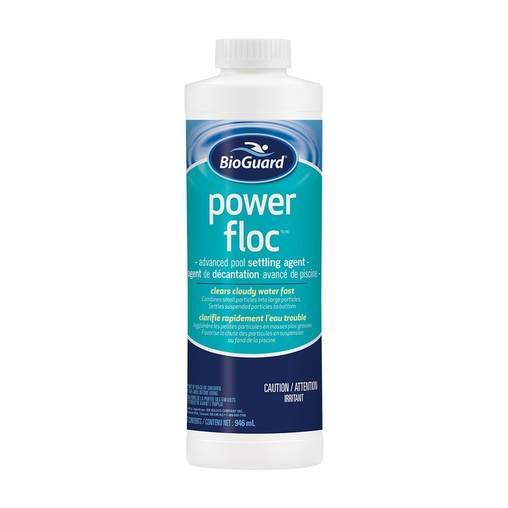 BioGuard PowerFloc - 1 Quart, Clears Cloudy Water Fast, Effective Pool Water Enhancer, Makes Water Clear and Sparkling