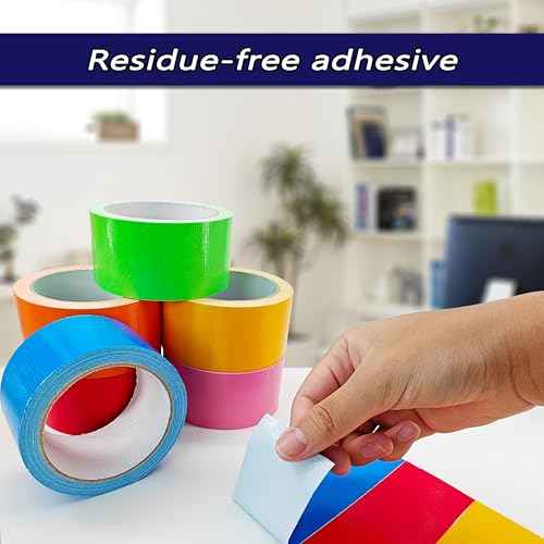 Yellow Tape Heavy-Duty Waterproof Duct Tape- Strong Adhesive, Waterproof, Residue-Free, 2 Inches x 15 Yards, for Repairs and Industrial Use (3-Pack)