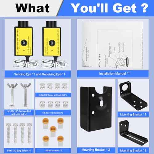 CPS-U Commercial Photo Eyes Compatible with LiftMaster CPS-U Safety Sensors Door Operators,Fit for LiftMaster Models FDC, FDCL, FDO, LGE, Medium Duty Logic, Logic 3, Logic 4, Logic 5.0
