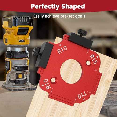 7PCS Router Corner Radius Templates Set Aluminium Alloy CNC Machined Multiple Radius Corner Router Guides for Woodworking R10 T10 R15 R20 T20 R25 R30 T30 R35 T35 R40 T40 R50 T50 R60 T60