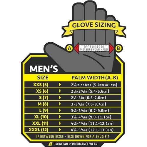 Ironclad General Utility Work Gloves GUG, All-Purpose, Performance Fit, Durable, Machine Washable (1 Pair) Black
