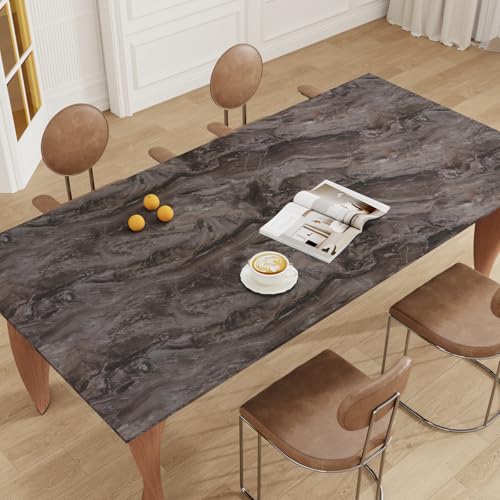 CRE8TIVE Matte Brown Marble Contact Paper for Countertops Waterproof Peel and Stick Slate Marble Wallpaper for Kitchen Countertop Contact Paper 12"x80" Adhesive Vinyl Wrap for Bathroom Desks Furniture