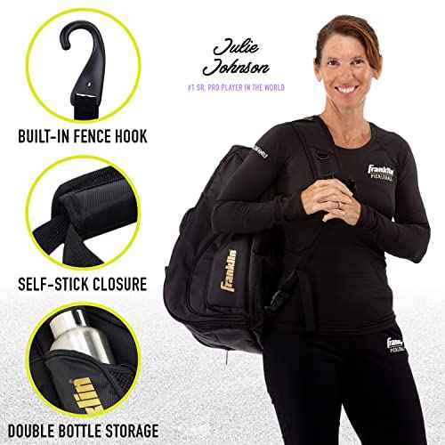 Franklin Sports Pickleball Bags - Sling Bag - Duffle Bag - Backpack for Paddles, Pickleballs + Accessories - Elite Nylon Fabric - Pickleball Equipment Bag for Men + Women - Black