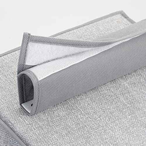 mDesign Fabric Hanging Organizer - Over Closet Rod Storage - 7 Shelves/3 Removable Drawers for Baby Nursery Bedroom Organization - Hold Clothes, Linens, Toys, Accessories - Lido Collection - Gray