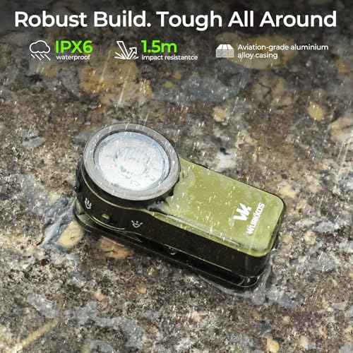 Wurkkos HD03 Rechargeable Flashlights EDC Clip-on Light, Bright 680 Lumens Pocket Flashlight, Combines Spotlight/Floodlight/RGB Light, Magnetic, IPX6 Waterproof for Cycling, Repairing (Olive Green)