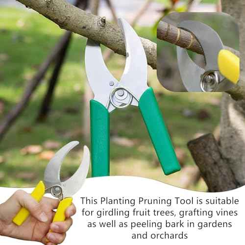 2 PCS Ring Barking Cutter Scissor Professional Grafting Tool Plant Cutters Girdling Shear Garden Tree Ring Cutter for Potted Plant Fruit Tree Orchard