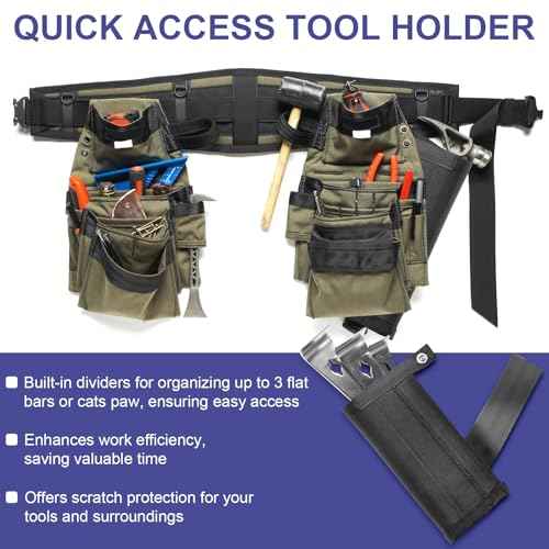 Flat Bar Holster Compatible with Diamondback Multitool Pouches, Multi Tool Holster Fits for Diamondback Tool Belts Utility Holster, Tool Pouch Holder with Adjustable Strap, 9.25 x 4 Inches