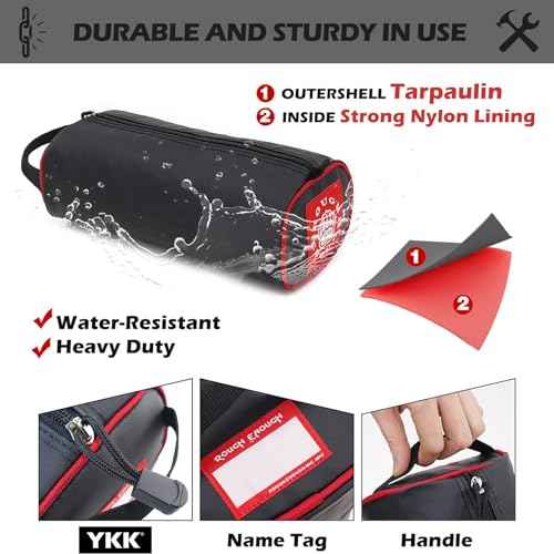 Rough Enough Small Tool Bag Pouch with YKK Zipper Compact Portable Tool Organizer for Motorcycle, Travel, DIY and Tools Storage