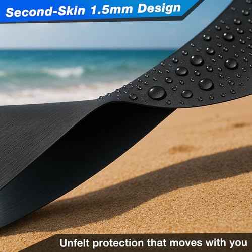 Nvorliy AquaSkin Pro Ankle Brace, Quick-Dry & Chlorine-Resistant Ankle Sleeve for Swimming, Surfing, Diving, Paddle Boarding & Aquatic Recovery?Ultra-Thin Support for Men & Women (Left, L)