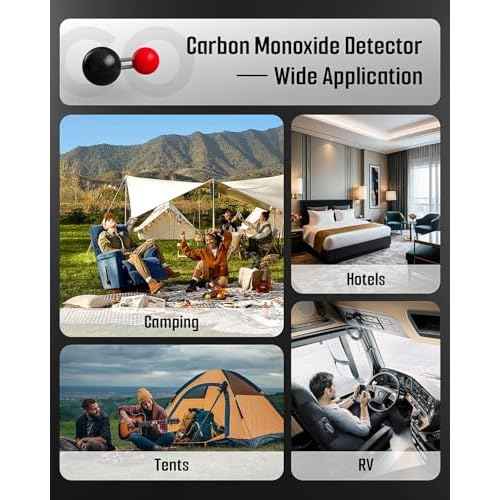 DS-100PRO Portable CO & CO2 Detector for Travel, 4-in-1 Magnetic Carbon Monoxide and Carbon Dioxide Detector, Audible & Visual Alarm, 3-Day Standby, CO & CO2 Monitor for Home, Tent, RV