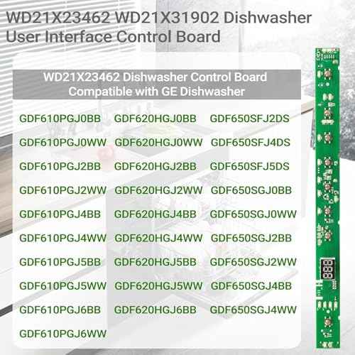 Upgraded WD21X31902 WD21X23462 Dishwasher User Interface Control Board, WD21X31902C Control Board Compatible with GE Dishwasher, Replace Parts WD21X26179 WD21X32000
