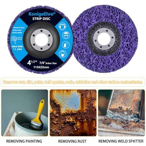 12 Pack 4-1/2" x 7/8" Strip Discs Stripping Wheel Fit Angle Grinder Clean and Remove Paint Coating Rust Welds Oxidation