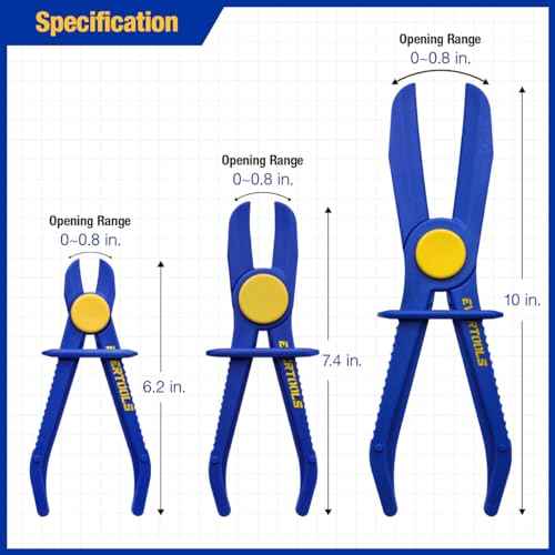 6pcs Hose Pinch Clamp Pliers Set, Brake Line Hose Clamps Pliers Set, Fuel Line Disconnect Tool for Flexible Hoses Gas Lines Radiator Hoses with Oxford Tool Bag