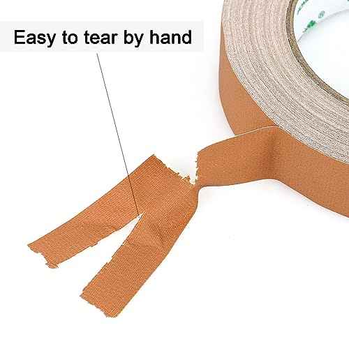 BOMEI PACK Brown Gaffer Tape, Matte Non-Reflective, 1inch x 30yds No Residue Hand Tear Self-Adhesive Gaffer Tape for Labeling, Cable, Stage, Photo Studio, Painters and Duct Repair, 1 Pack
