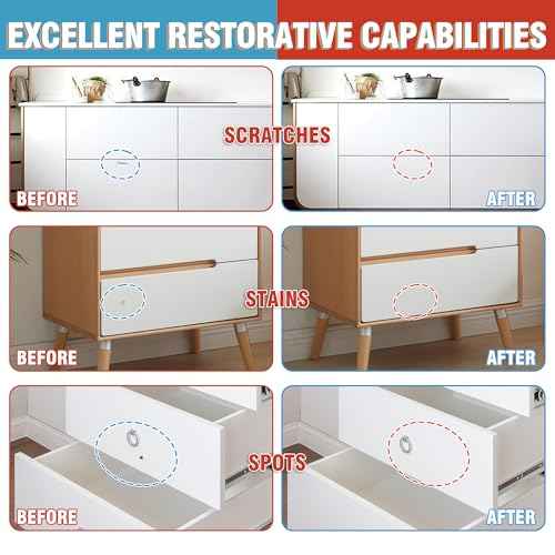 White Touch Up Paint Pen, Multi Surface Cabinet Paint for Wood Scratch Repair, 1.69Fl Oz Odorless White Paints for Wall, Fast-Drying Wood Paint for Furniture, Door, Cabinets, Bathtub, Appliance