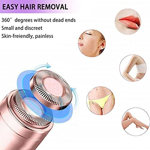 Facial Hair Remover Replacement Heads for Generation 1 Finishing Touch Flawless Facial Hair Removal Tool for Women,18K Gold-Plated Rose Gold 4 Count,First Generation by BECHY.