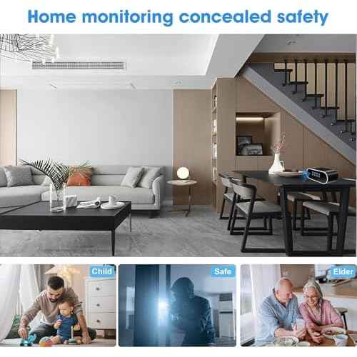 WiFi Clock Hidden Camera HD 1080P Wireless Small Spy Camera with Night Vision Cameras for Home Security Secret Nanny Cam with Video Indoor