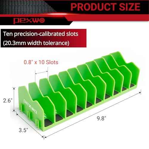 Plier Organizer, Plier Rack, Plier Holder and Cutter Organizer with Non-Slip Rubber Base, Tool BoxOrganizer, PlierOrganizer for Tool Box Drawer, 40 slots, Tool Storage, Plier Rack (4 PC-Green)
