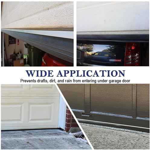 U+O Ring Garage Door Seals Bottom Rubber Kit with Pre-Drilled Aluminum Track Retainer Base, Heavy-Duty Combination Weather Stripping Kit, 16.5 Feet