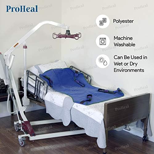ProHeal Universal Full Body Lift Sling, Large, 56" x 41.5" - Solid Fabric Polyester Slings for Patient Lifts - Compatible with Hoyer, Invacare, McKesson, Drive, Lumex, Joerns and More