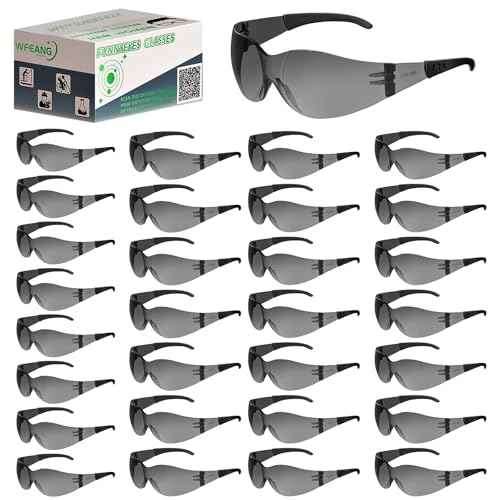 Safety Glasses ANSI Z87.1 Certified - Scratch-Resistant Protective Eyewear for Men & Women, Ideal for Construction & Shooting