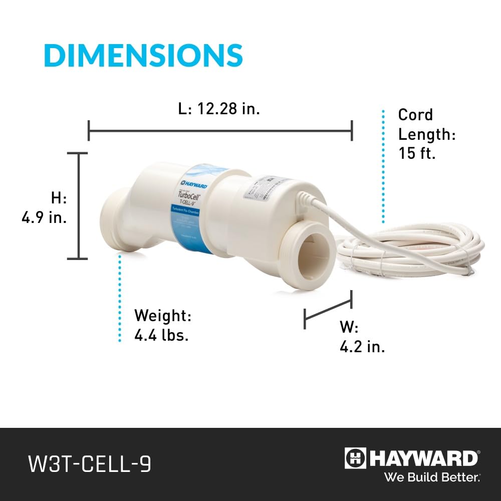 Hayward W3T-Cell-9 TurboCell Salt Cell for Pool Chlorination, In-Ground Swimming Pools up to 25,000 Gallons