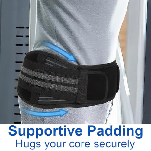Powerful Sacroiliac Belt for Women and Men, Compression SI Joint Belt for Sciatica Nerve Relief, Hip Brace with Anti-Slip Design, Sacroiliac Hip Brace for Pelvic, Trochanteric Bursitis, Sacrum Pain