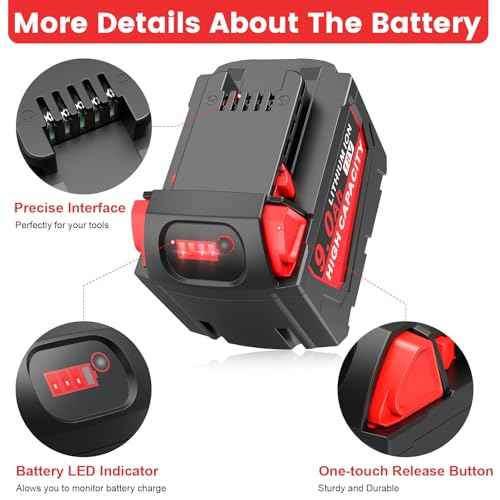 2 Pack 9.0Ah 18V Replace for Milwaukee Mk18 Battery Compatible with 48-11-1850 48-11-1860 48-11-1845 48-11-1828 Cordless Power Tools Lithium Battery