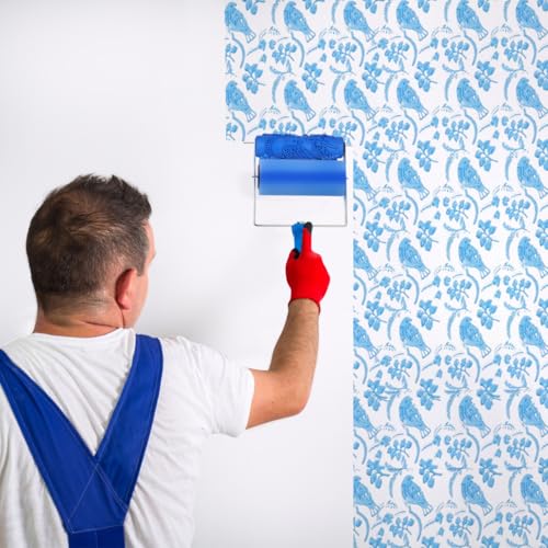 jojofuny Printed Roller 7 Inch Textured Paint Roller for Unique Wall Decoration Durable Rubber Wall Texture Tool for DIY Art Projects and Easy Painting