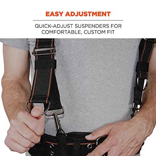 Ergodyne Arsenal 5560 Tool Belt Suspenders, Padded Shoulders, Adjustable , 36"-48"