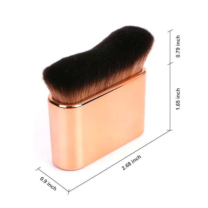Yoseng Kabuki Self Tanning Brush Applicator - Face & Body Makeup Brush for Fake Tan, Sunscreen and Self Tanner with Protective Case