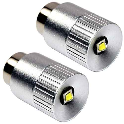 HQRP 2-Pack Ultra Bright 300Lm High Power 3W LED Upgrade Bulb Compatible with MagLight 2D 3D 2C 3C Halogen Xenon Flashlight D30113730000 LWSA201 LMSA201 2-Cell 3-Cell 2-D 3-D 2-C 3-C Torch