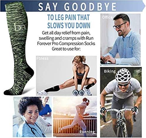 BIQU Compression Socks for Women and Men Circulation-Best Support for Running, Athletic, Nursing, Travel