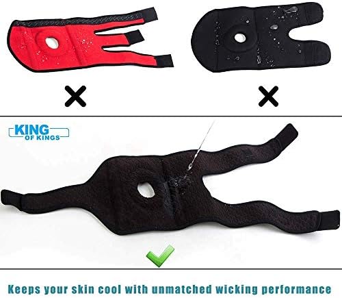 Patella Knee Brace for Arthritis Pain and Support with Side Stabilizers for Meniscus Tear, Women, Men, Acl, Running, Mcl, Tendonitis, Athletic, Lcl - Adjustable Neoprene Open Knee Sleeve -Grey